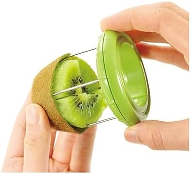 Kiwi Slicer Peeler Pitter Scooper, Mango and Kimi Corer, Fast Peel Any Fruit or Soft Vegetable with Ease, Green