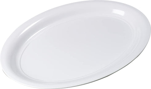 Carlisle FoodService Products Displayware Plastic Catering Platter, 21" x 15", White