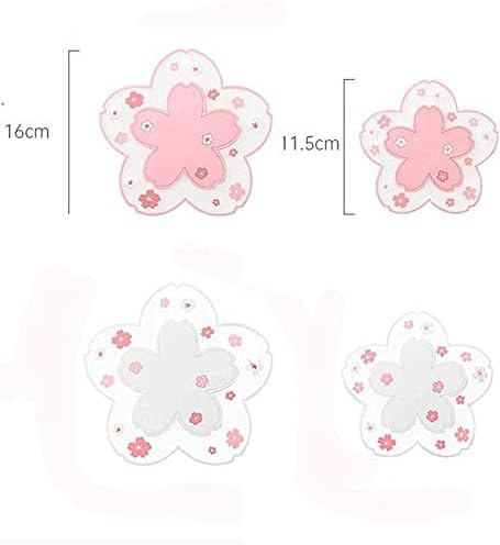 Durable Non-Slip Sakura Coffee Cup PVC Coaster, Home Tea Coaster Bowl Pad Placemat (S)