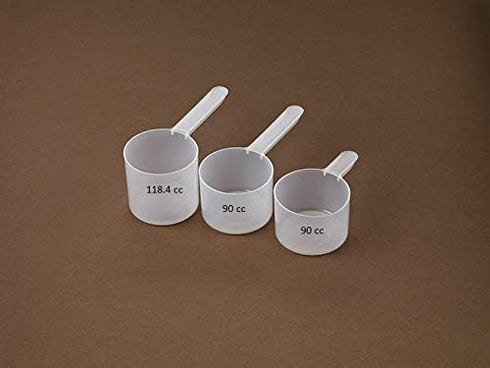 3/8 Cup Long Handle Scoop for Measuring Coffee, Pet Food, Grains, Spices, Pack of 10.