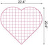 Grid Photo Wall Panels, 22.4"x20.4" Heart Shape Iron Rack Art Wire Board, DIY Photo Frame for Home and Office, Pink