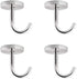 Stainless Steel Ceiling Hooks Mount Coat Hanger - 2 Inch, 4 Pack