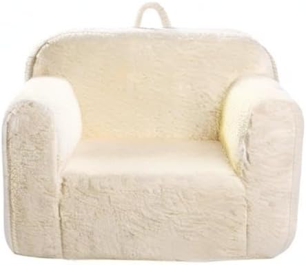 Cozy 1-6 Cream Sherpa Toddler Chair - Soft Foam Seat for Kids Aged