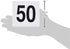 Winco Plastic Table Numbers, 1-50, White, Black