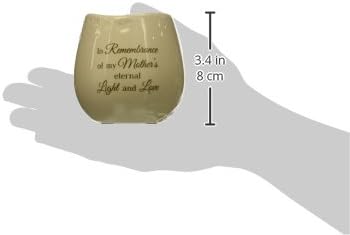 Pavilion Light Your Way Memorial Ceramic Vessel - 100% Soy Wax Candle, "In Remembrance Of My Mother's Eternal Light And