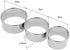A Set of 3pcs Stainless Steel Dumpling Skin Cutters - 8cm, 7cm, 6cm Biscuit Round Maker & Pie Press Mold