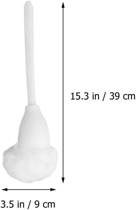 KALLORY 4pcs Toilet Brush Toilet Bowl Mop Toilet Bowl Brush White Soft Swab Toilet Mop Toilet Scrubber Cleaning Brush Dead Corner Cleaners for Home Washroom Bathroom