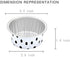 KEISEN 5oz Set of 24 Disposable Aluminum Foil Cups, 125ml for Muffin Cupcake Baking, Spot Color