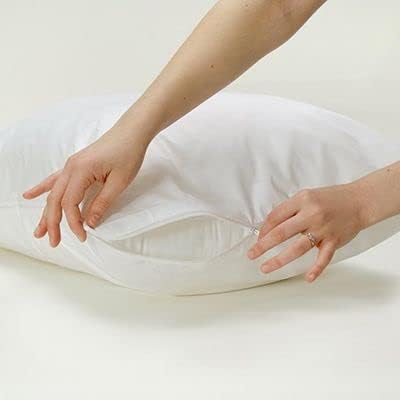 National Allergy 100% Cotton Zippered Body Pillow Protector, 20 x 60, White, Hypoallergenic