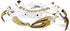 6" WitnyStore Clear Gold Crab Artistic Blown Glass Figurine Premium Hand-Blown Statue Tabletop Decoration Unique