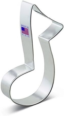 Music Note Cookie Cutter, 5.5", Made in USA by Ann Clark