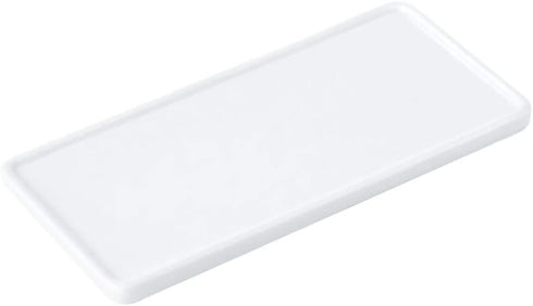 Ceramic Kitchen Tray - Bathroom Sink Organizer, Small Rectangle Candle & Jewelry Tray in White