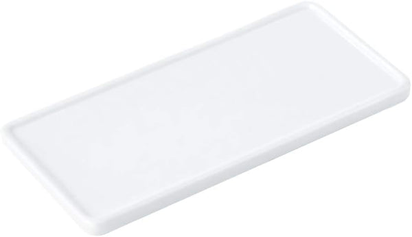 Ceramic Kitchen Tray - Bathroom Sink Organizer, Small Rectangle Candle & Jewelry Tray in White