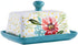 Countertop Wisenvoy Butter Dish Ceramic Butter Dish with Lid Butter Keeper Butter Dish with Lid for Flower Butter Crock