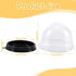 Hewnda 50 Pack Clear Plastic Mini Cake Box for Muffins, Cookies, Wedding, Birthday Gift Box (Black)