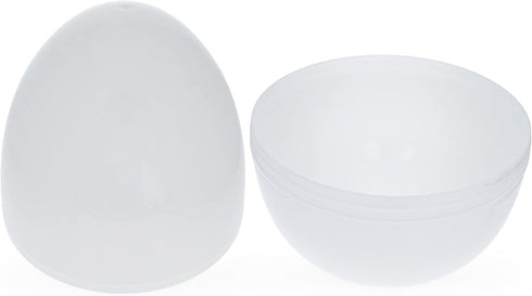 Set 2 10 Inches of White Giant Fillable Plastic Easter Eggs Jumbo Large Size
