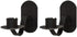 Iron Wall Sconce Black Candle Holder 3.5 Inches Long (2 Pack), 46238