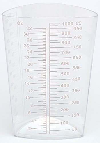 OakRidge Products 1000ml Triangular Graduated Container, Translucent, PP, 10 Count