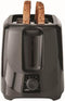 MS Premium 2 Slice Toaster, Black, with 6 Shade Settings and Removable Crumb Tray