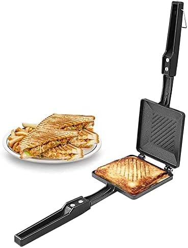 Gas Sandwich Maker Toaster, Nonstick Double Sided Grill for Breakfast, Aluminum Tray Baking Pancake Pan