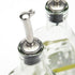 CEDAR HOME Olive Oil Bottle Set - Glass Dispenser Vinegar Cruet 17oz with Stainless Steel Pourer Spout, Green