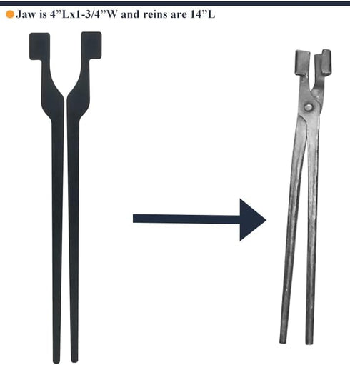 Rapid Tongs Bundle Set, 6 Types of DIY Tongs with Rivet for Beginner Smithing