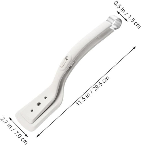 Alipis 2 in 1 Grip and Flip Spatula Tongs, Silicone Egg Flipper for Pancakes, Fish, Omelet, Steak, White