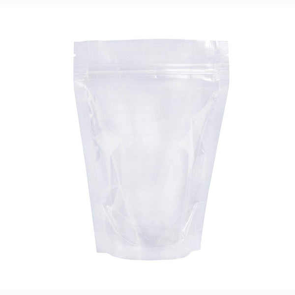 PABCK 100 Pack Clear Resealable Stand Up Bags, Heat Seal Zipper Lock Reusable Storage Pouches for Food Storage