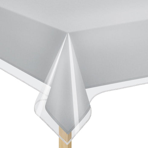 Elaine Karen Clear Plastic Table Cover Protector, 100% Waterproof, 54" x 72" Rectangle