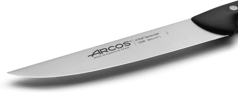 Arcos Kitchen Knife, 7 Inch Nitrum Stainless Steel, Professional Utility Knife, Black Handle