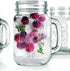Set 10 16 Oz. Glaver's of Ice Cold Mason Drinking Glasses With Handles. Quality Refreshing Ice Cold Embossed Logo Jars