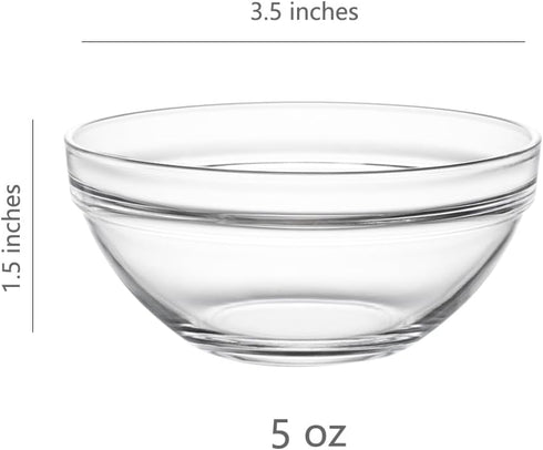 Sweejar 3.5 inch Small Glass Bowls Set, 5 oz Prep Bowls for Cooking, Small Bowls for Kitchen, Dessert Bowls for Ice Cream, 9 pack by Sweejar