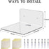 8 Pack 4'' 2 Small Wall Shelf, Acrylic Shelves Display Ledges for Storage & Decoration, Small Floating Shelf for Wall