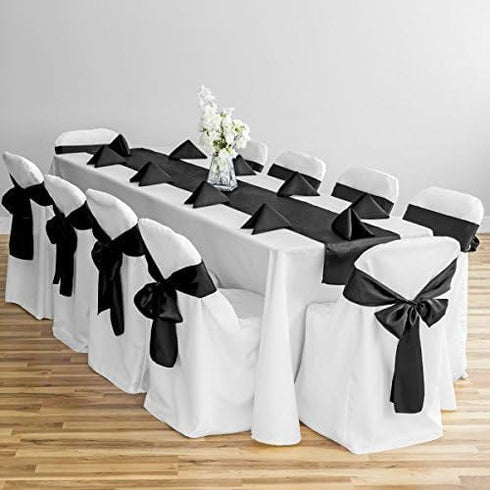 White Polyester Folding Chair Cover for Events