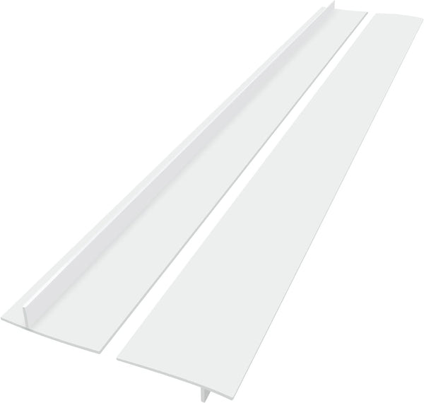 Silicone Stove Counter Gap Cover (2 Pack), Easy Clean Heat Resistant Kitchen Gap Filler, 30 in, White