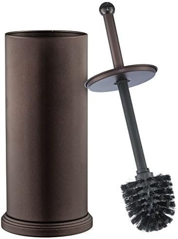 Home-it Toilet Bowl Brush and Holder - Bronze Bathroom Accessories Covered Toilet