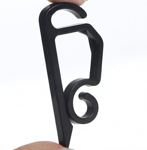 Vikdio 30 Pcs Black Gutter Hooks for Christmas Lights, Holiday Light Clips for Fixing Outdoor String Lights on