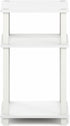 3-Tier Furinno JUST Side Table, Open Shelf End Table, Toolless Assembly Night Stand, Bedside Table with Square Tube