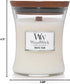 WoodWick Medium Hourglass Candle White Teak Premium Soy Blend Wax Pluswick Innovation Wood Wick Made in USA