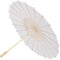 White Papier Umbrella Parasol, Handmade Classical Craft Umbrella, DIY Free to Draw