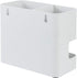 MyGift Modern Wall Mounted White Metal Hair Styling Tools Holder - 2 Slots, Salon Hot Tool Organizer Rack