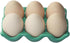 Ceramic Egg Holder - Porcelain Fresh Egg Tray for Fridge Countertop Kitchen Storage, Holds Half Dozen 6 Cups