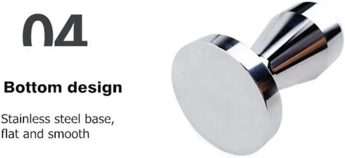 VIA CREMA 51 mm Espresso Tamper, Calibrated Coffee Tamper, Coffee Machine Accessories