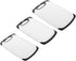 Comfy Grip Cutting Board Set, Food-Grade Kitchen Board Set - 3-Piece Set, TPR Border And Handle, White And Black PP Plastic Chopping Boards, Dishwashable, With Deep Juice Grooves - Restaurantware