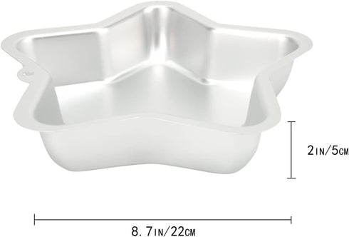 8 Inch Star Shaped Cake Pan Five-pointed Aluminum Nonstick Cake Decorating Mould Birthday/Wedding/Anniversary/Party Cake Baking Pans Tins Bakeware Tools by SADYFON