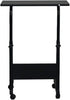 HomVent (Black-23.6" Wx15.7 Adjustable TV Tray Table Rolling Sofa Side Snack Table with Wheels Portable C-Shape Dinner