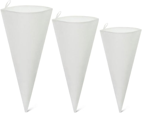 Jennice House Pastry Bags Set - 3 Pack of Reusable Cake Decorating Cotton Canvas Piping Bags