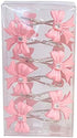 12PCS Decorative Shower Curtain Hooks, Pink Bow Knot Resin Shower Rings for Bathroom Nursery Art