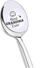 Best Grandma Ever Spoon, Gifts for Grandma from Granddaughter Grandson, Christmas Mothers Day Gift for Coffee Tea Lovers