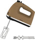 Courant Hand Mixer 5-Speed with Turbo Function, Set of Beaters and Dough Hooks, Perfect for Cooking and Baking, Brown
